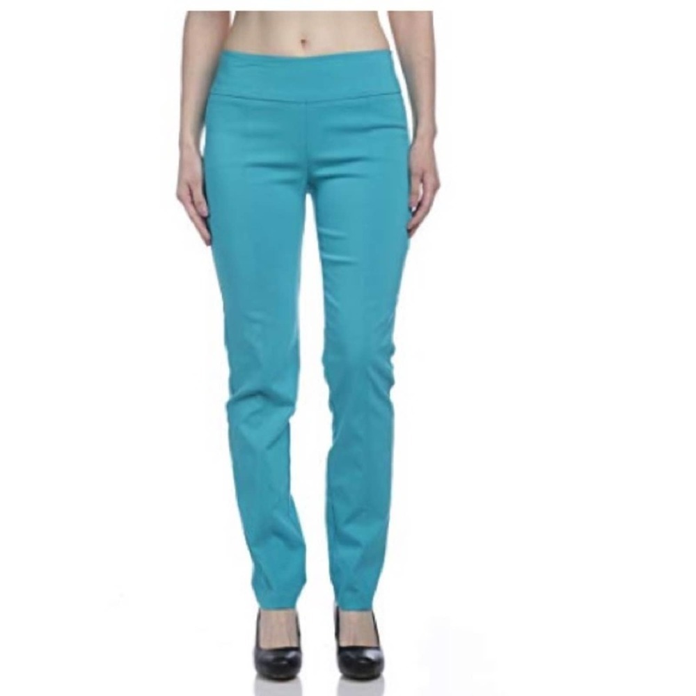 Zac & Rachel Women's Millenium Pull On Pants, Turquoise Dive pants Sz 10